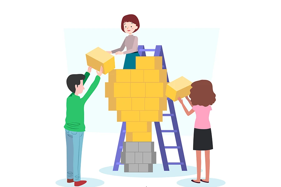 Jeux en bois géants installés lors d'un événement en extérieur