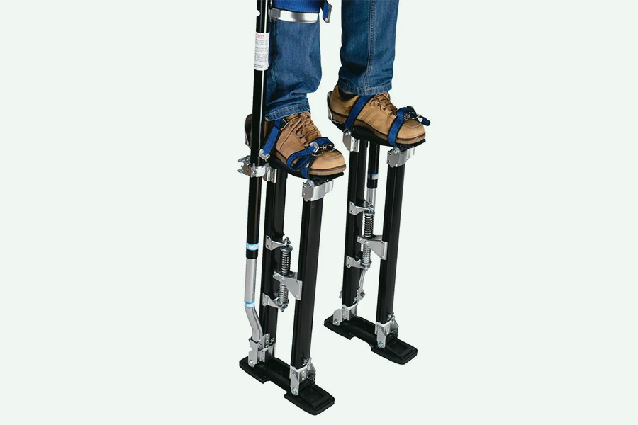 Échassiers costumés en spectacle devant un public