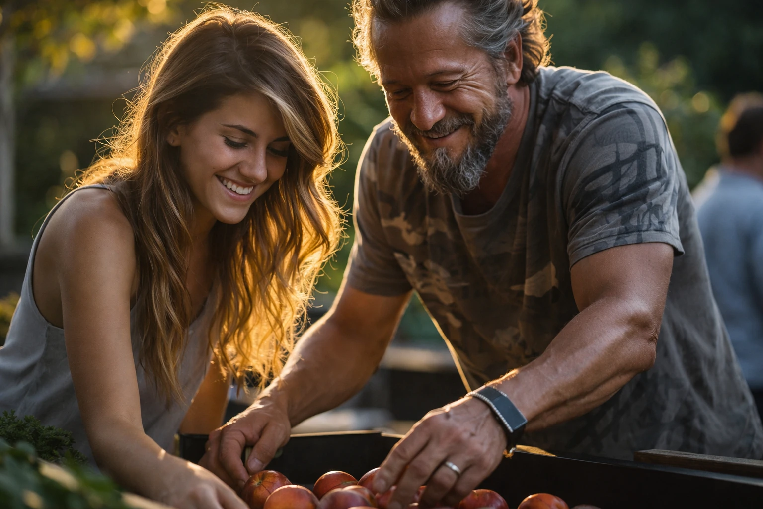 Collaborateurs jouant à des jeux en bois géants lors d'une soirée d'entreprise